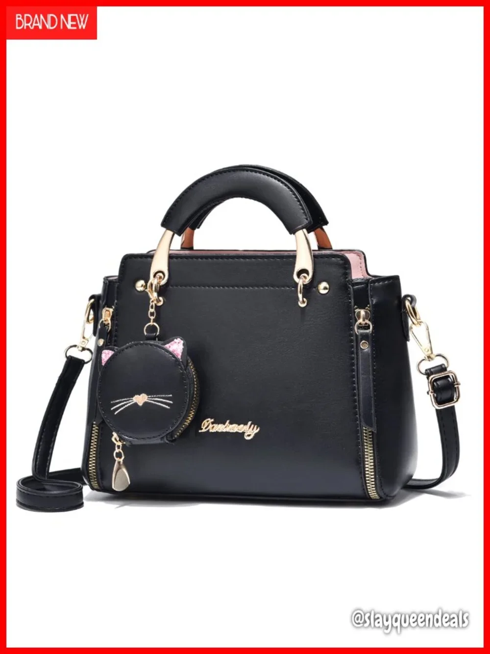 Women's PU Leather Crossbody Satchel Bag Top Handle Tote Shoulder Bag